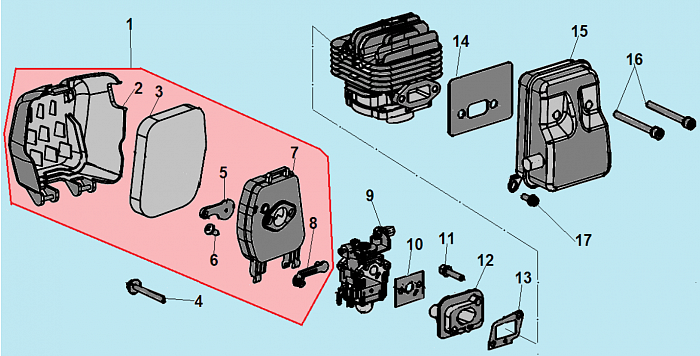 5 КАРБЮРАТОР - ФИЛЬТР ТРИММЕР CHAMPION Т523
